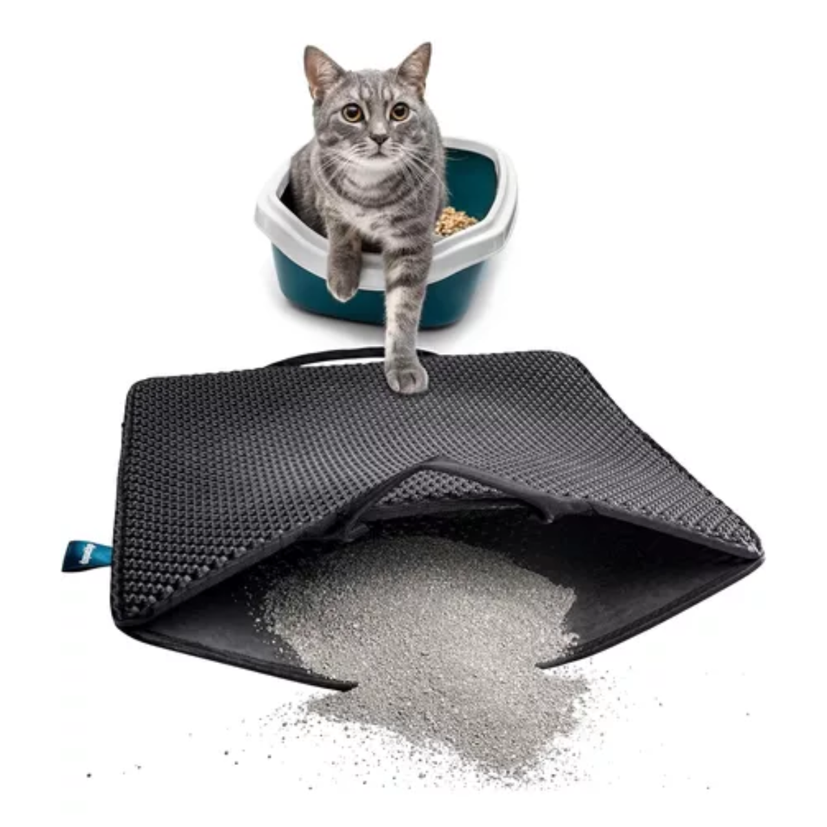 Tapete arena para gato